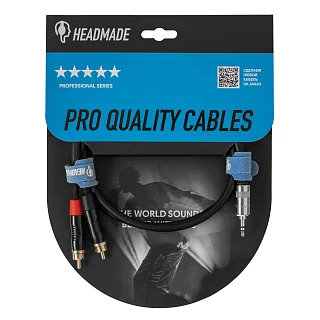 HeadMade Pro 2RCA - 3.5mm Black 1m