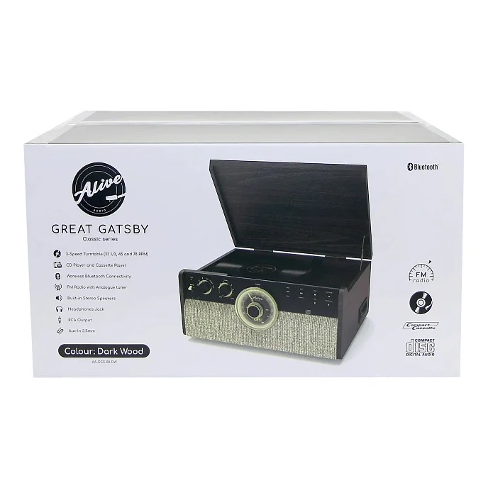 Проигрыватель винила Alive Audio Great Gatsby Dark Wood - рис.7