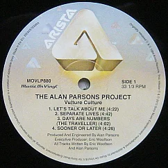 Пластинка The Alan Parsons Project - Vulture Culture