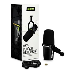 Микрофон для стриминга и игр Shure MV7+ K Black