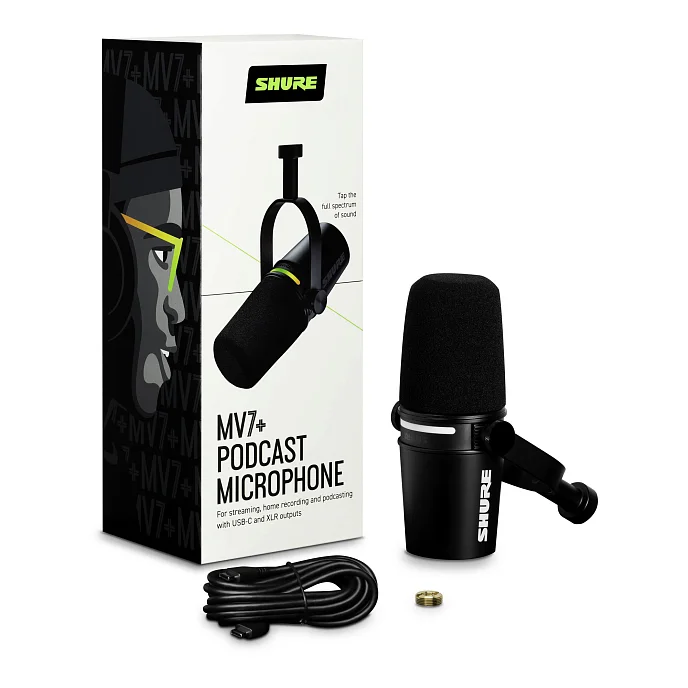 Микрофон для стриминга и игр Shure MV7+ K Black - рис.4