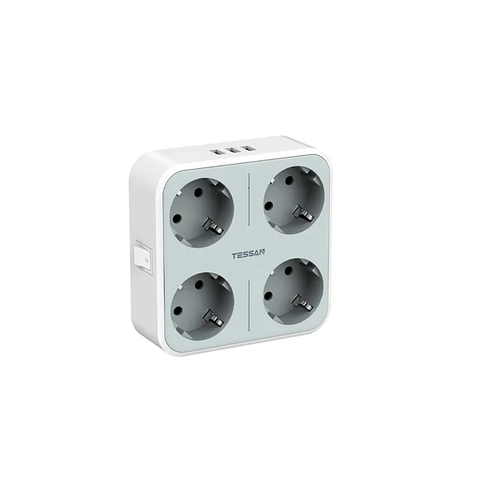 Сетевой фильтр Tessan TS-302-DE Grey - рис.0