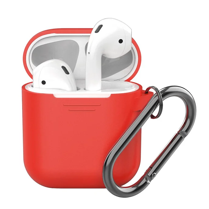Чехол для наушников Deppa Case for AirPods carbine Red - рис.0