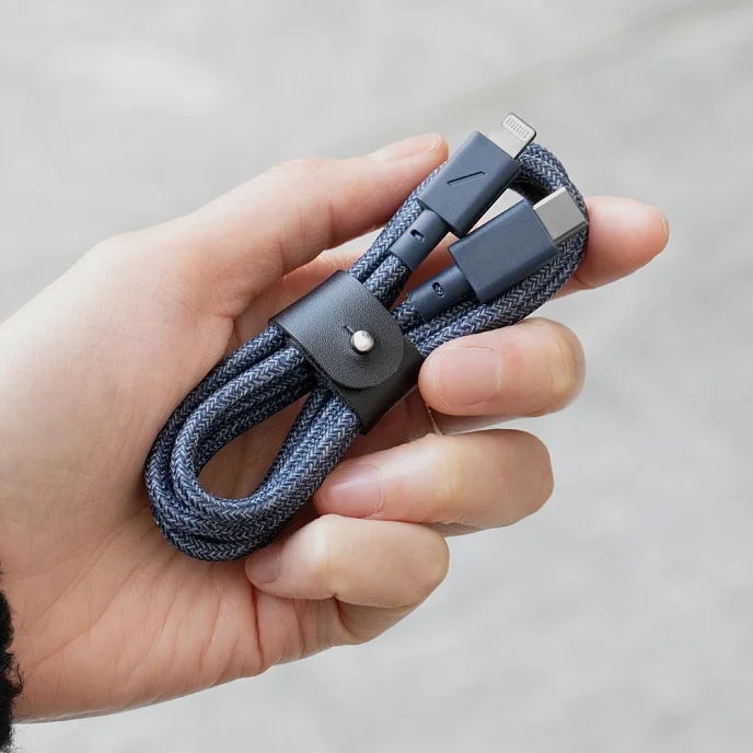 Кабель Native Union Belt USB-C - Lightning Indigo 1.2m - рис.4