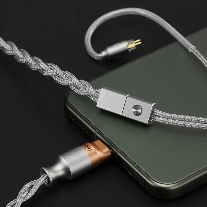 Кабель ddHiFi M198C USB-C - 2-pin Silver - рис.5