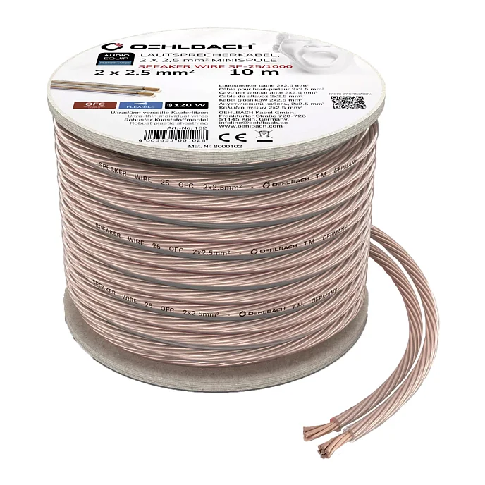 Кабель Oehlbach PERFORMANCE Speaker Cable 2x2.5mm 20m - рис.0