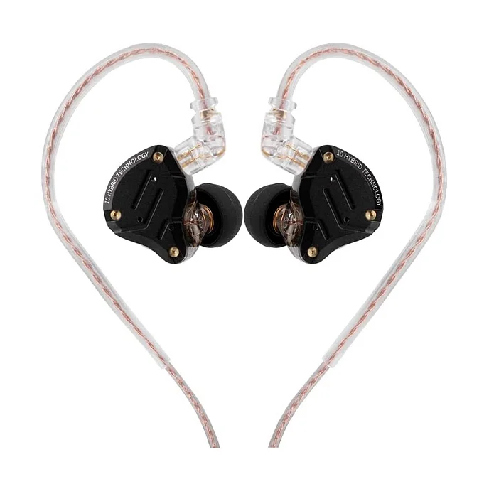 Наушники внутриканальные KZ ZS10 Pro Stone Black without mic - рис.0