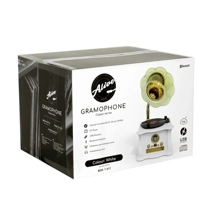 Проигрыватель винила Alive Audio Gramophone White - рис.7