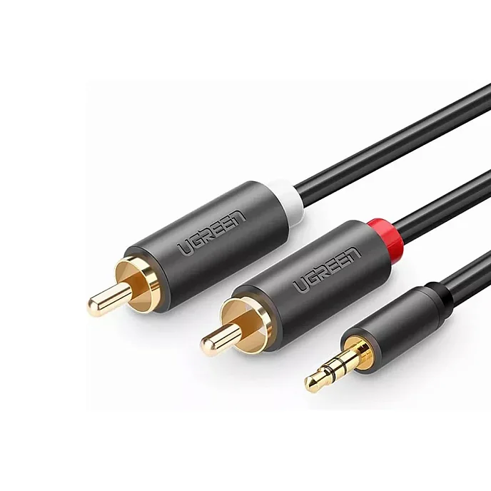 Кабель Ugreen AV102 Jack 3.5mm - 2RCA Grey 5m - рис.0