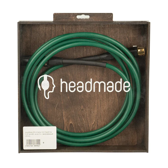 Кабель HeadMade EX-9 Alpha Green XLR-F - XLR-M 3m - рис.1