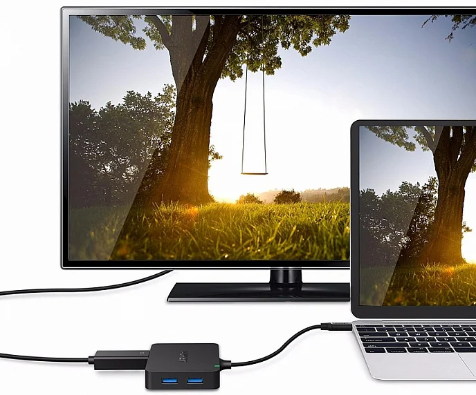 USB HUB Aukey USB-C Hub with HDMI/4 USB 3.0 - рис.4