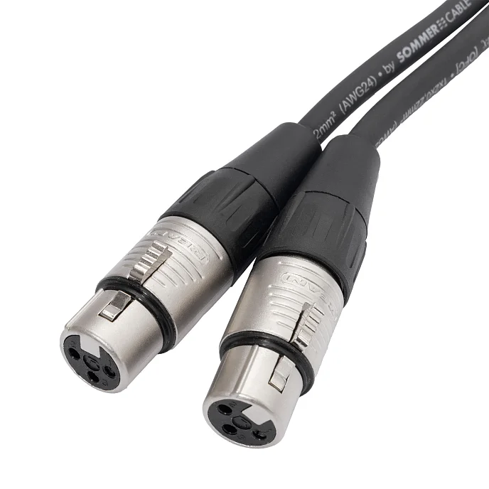 Кабель HeadMade Pro 2RCA - 2XLR-F Black 1m - рис.2