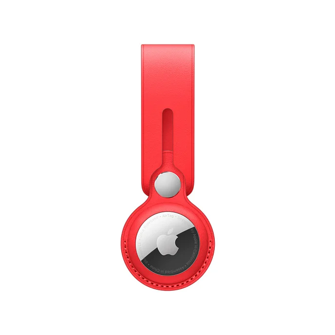 Ремешок Apple AirTag Leather Loop Red - рис.0