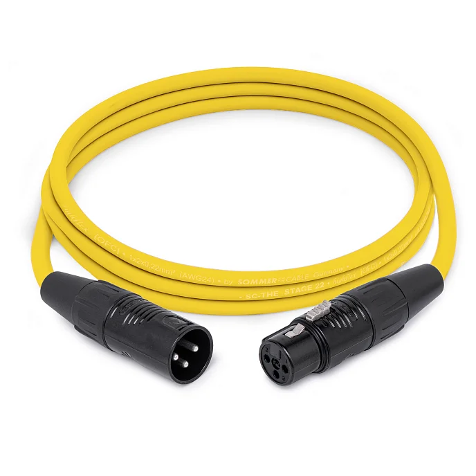 Кабель HeadMade Pro XLR-F - XLR-M Yellow 1.5m - рис.0