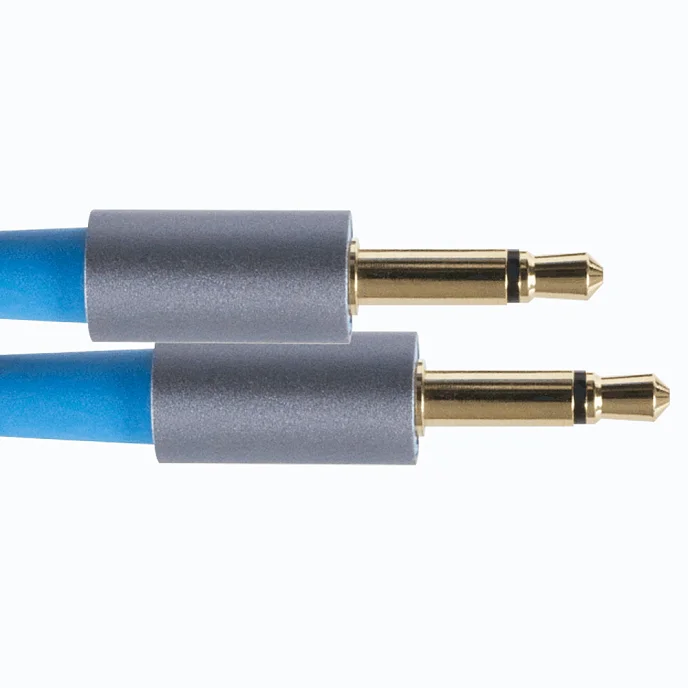 Кабель Dekoni Audio Postsplit 3.5mm with Nylon Woven Jacket Blue - рис.1