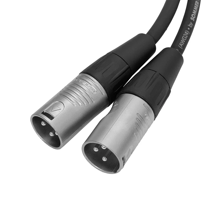 Кабель HeadMade Pro 2RCA - 2XLR-m Black 3m - рис.1