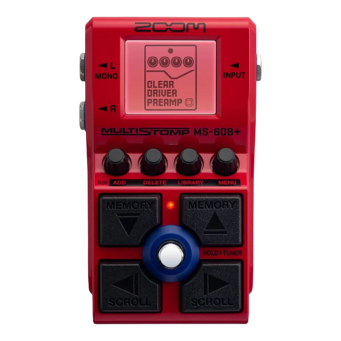 Процессор эффектов Zoom MS-60B+ MultiStomp for Bass Red - рис.0
