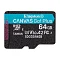 Kingston Canvas Go! Plus 64 Gb A2, V30, UHS-I Class 3 (U3), Class 10