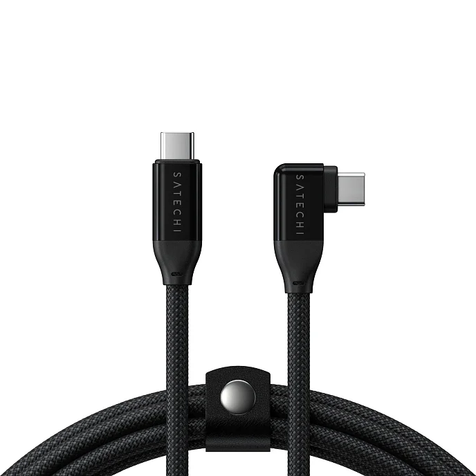 Кабель Satechi Right Angle PD USB-C - USB-C Black - рис.0