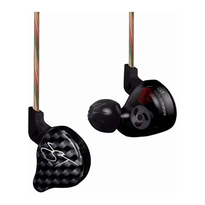 Наушники внутриканальные KZ ZST Black with mic - рис.1