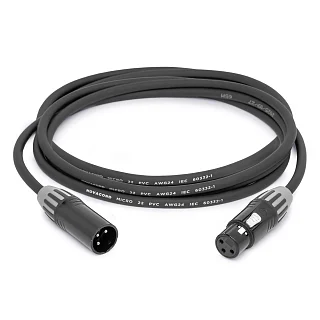 HeadMade Base XLR-m - XLR-f Black 3m