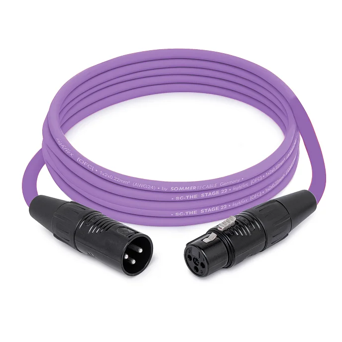 Кабель HeadMade Pro XLR-F - XLR-M Purple 3m - рис.0