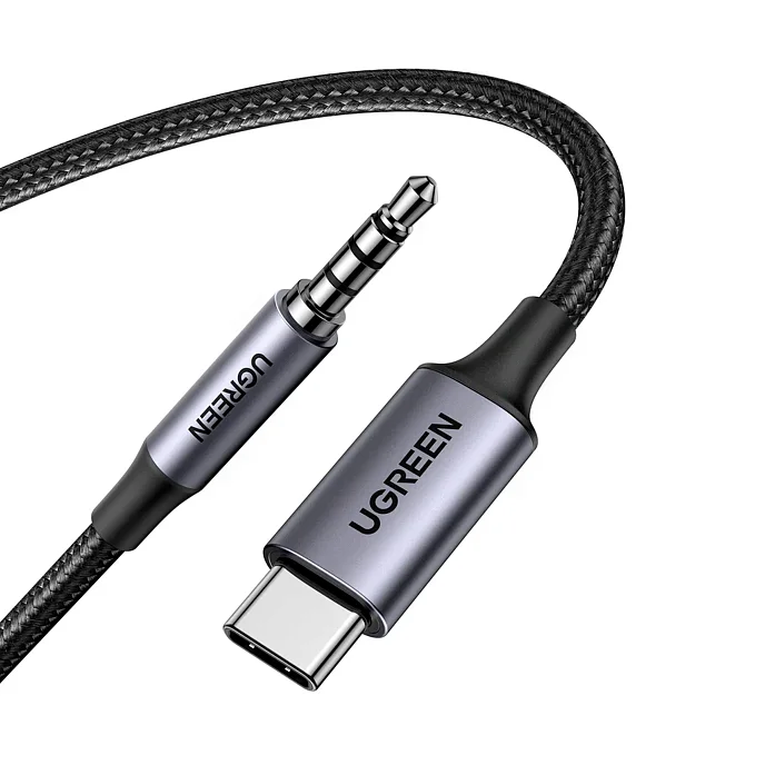 Кабель UGREEN CM734 Grey USB-C - 3.5mm 1m - рис.1