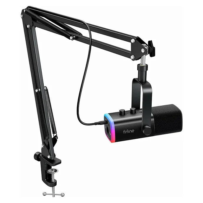 Микрофон для стриминга и игр Fifine AmpliGame AM8 Black - рис.1