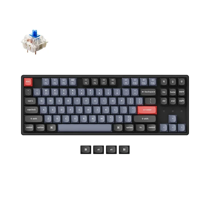 Клавиатура Keychron K8P-J2, RGB, Aluminium Frame, Blue Switch - рис.0
