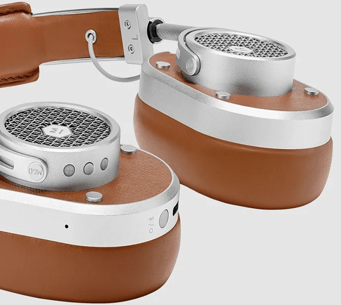Беспроводные наушники Master & Dynamic MH40 Wireless silver/brown - рис.4