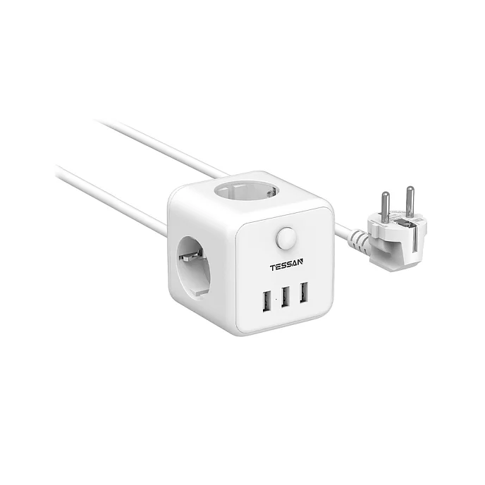 Сетевой фильтр Tessan TS-301 White - рис.0