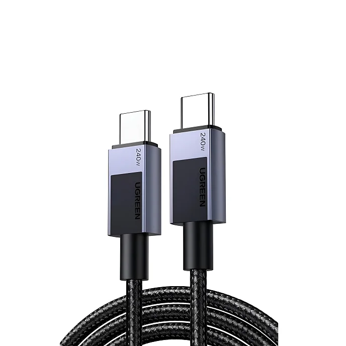 Кабель Ugreen L513 USB-C - USB-C 240W Black 1m - рис.0