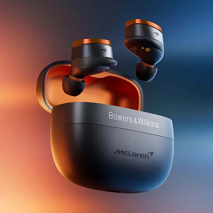 Беспроводные наушники Bowers & Wilkins Pi8 McLaren Edition Galvanic Grey/Papaya Orange - рис.8