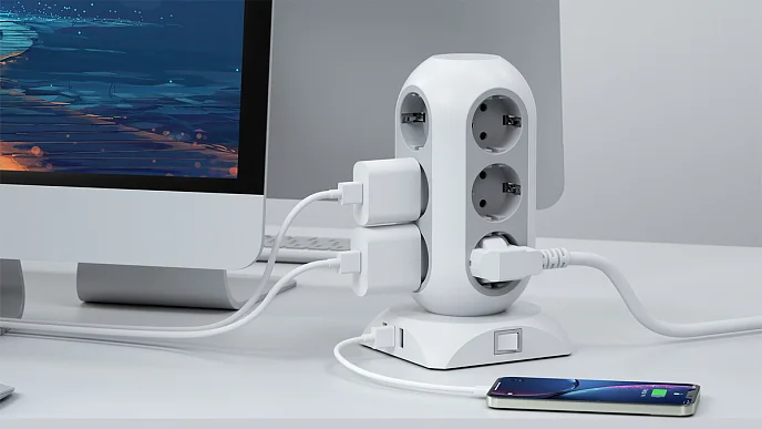 Сетевой фильтр Tessan TPS02-DE Black - рис.1