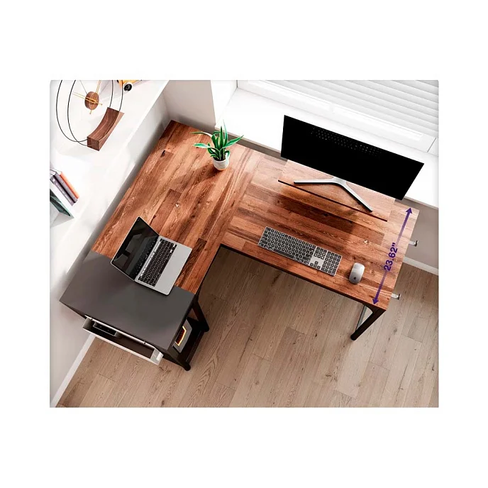 Компьютерный стол EUREKA ZX-L150B-RWB Reclaimed Wood - рис.2