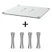 Стойка для Hi-Fi ddHiFi HS300 + SR70 x 4 Warm Gray/Silver - рис.0