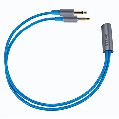 Кабель Dekoni Audio Postsplit 3.5mm with Nylon Woven Jacket Blue