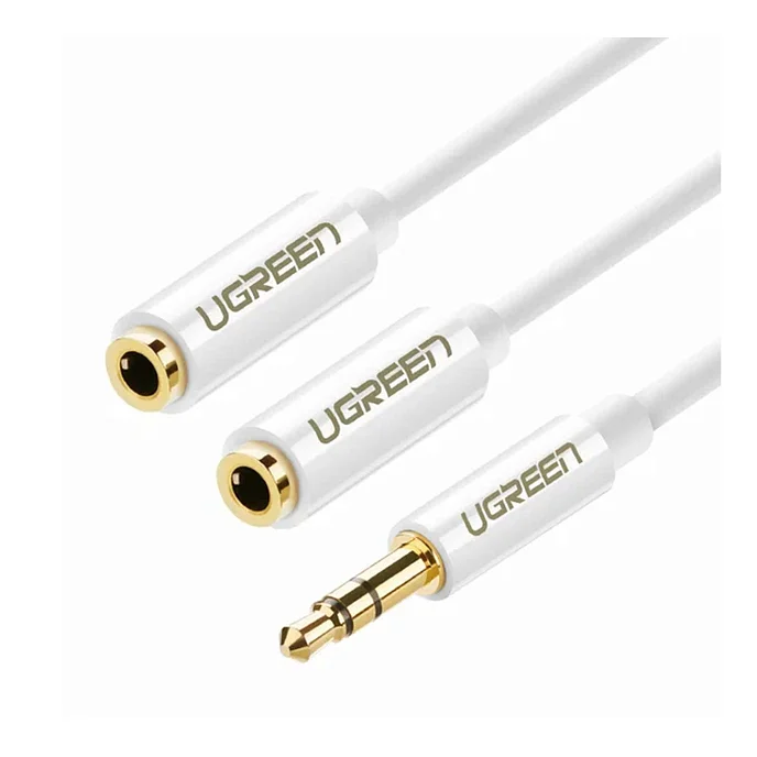 Кабель Ugreen AV134 (20816) 3.5mm Stereo Audio Splitter Cable White - рис.0