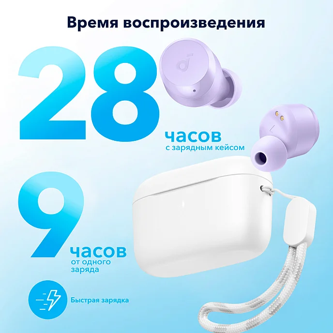 Беспроводные наушники Anker Soundcore A25i Violet - рис.4