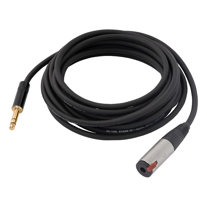 Кабель HeadMade Pro 6.3-f - 6.3-m Black 3m - рис.2