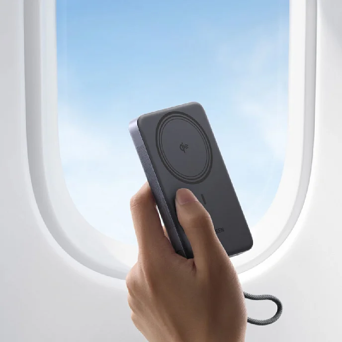 Внешний аккумулятор Ugreen PB570 MagFlow Air Ultra-Slim 10000mAh with USB-C Grey Cosmos - рис.8