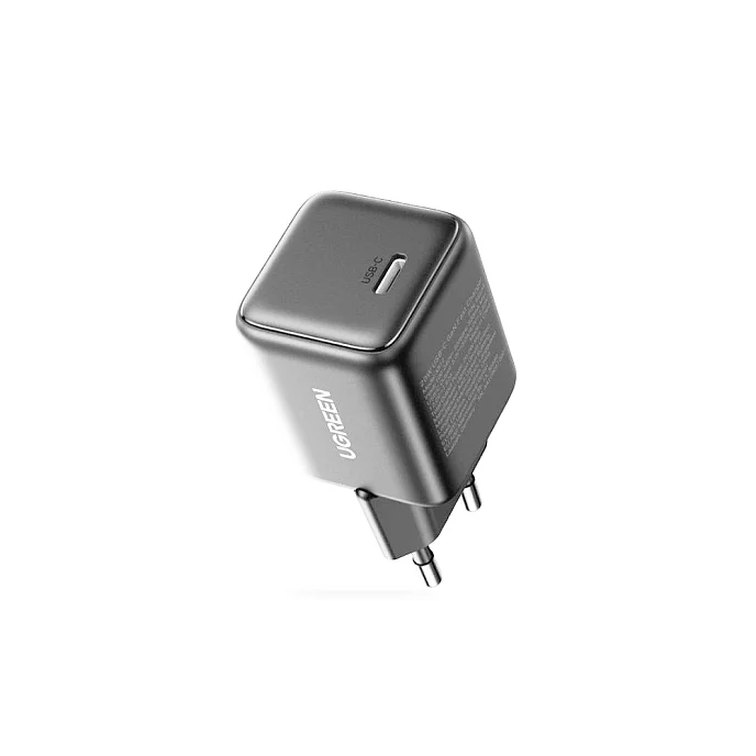 Зарядное устройство Ugreen X512 Mini 20W USB-C GaN Grey - рис.0