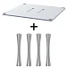 Стойка для Hi-Fi ddHiFi HS300 + SR120 x 4 Cool Gray/Silver - рис.0