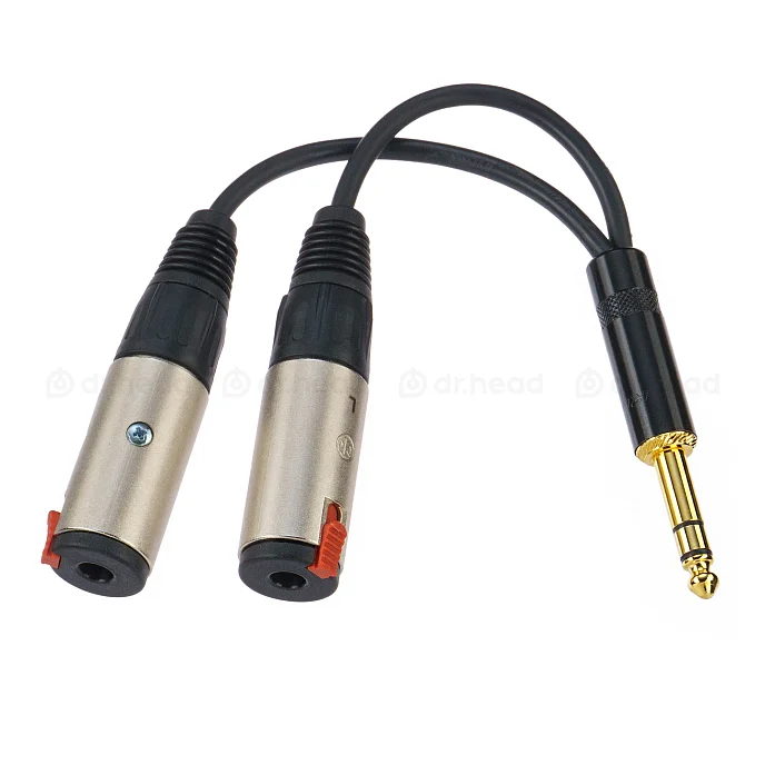 Кабель HeadMade Pro 6.3mm - 2x6.3mm Female 0.15m - рис.1