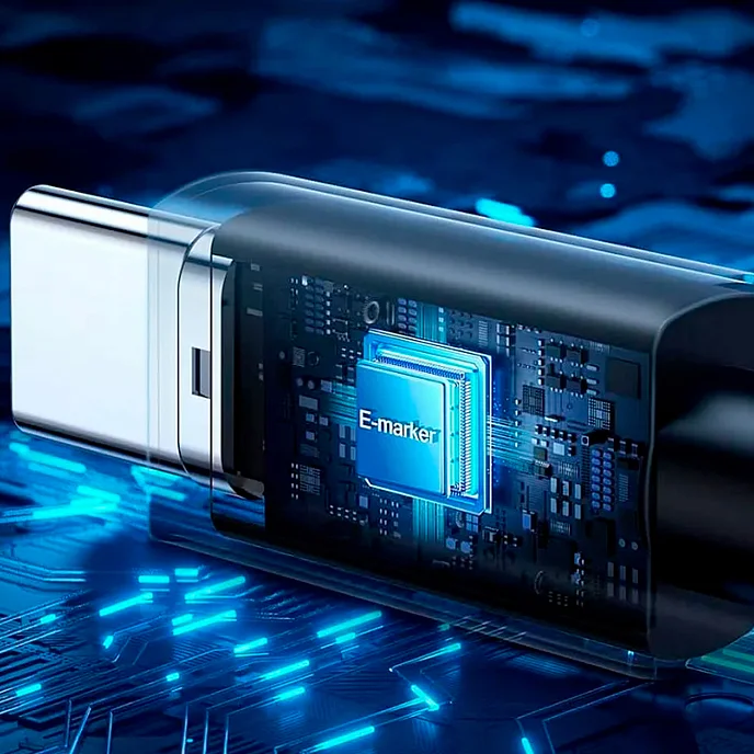 Кабель UGREEN L513 Data Cable (240W Max) USB-C/USB-C Black 2m - рис.1