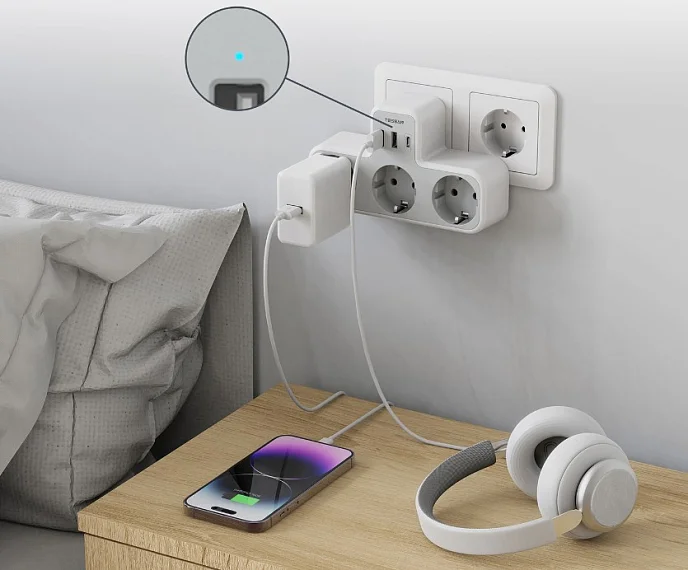 Сетевой фильтр Tessan TS-323-C Grey - рис.2