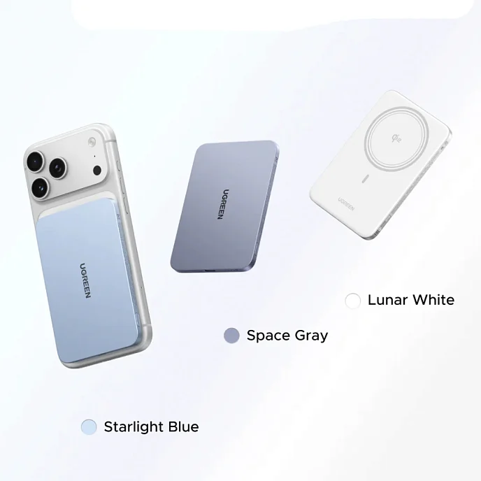 Внешний аккумулятор Ugreen PB580 MagFlow Air Ultra-Slim 5000mAh White - рис.5