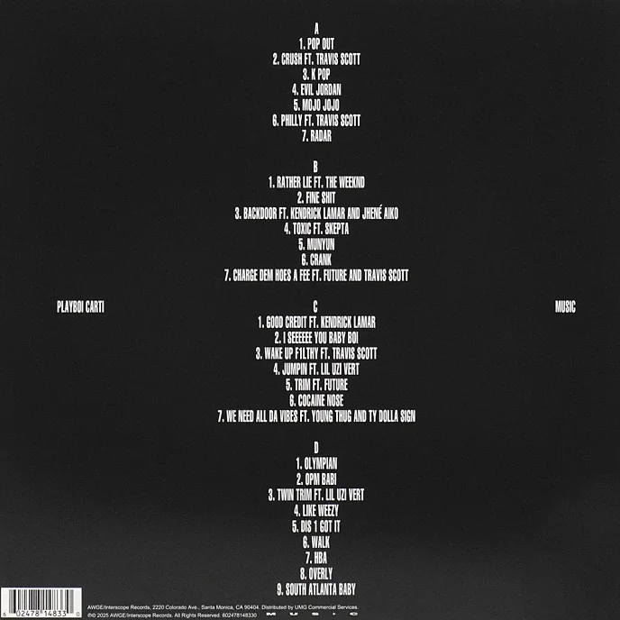 Виниловая пластинка Playboi Carti – Music - 2LP - рис.1