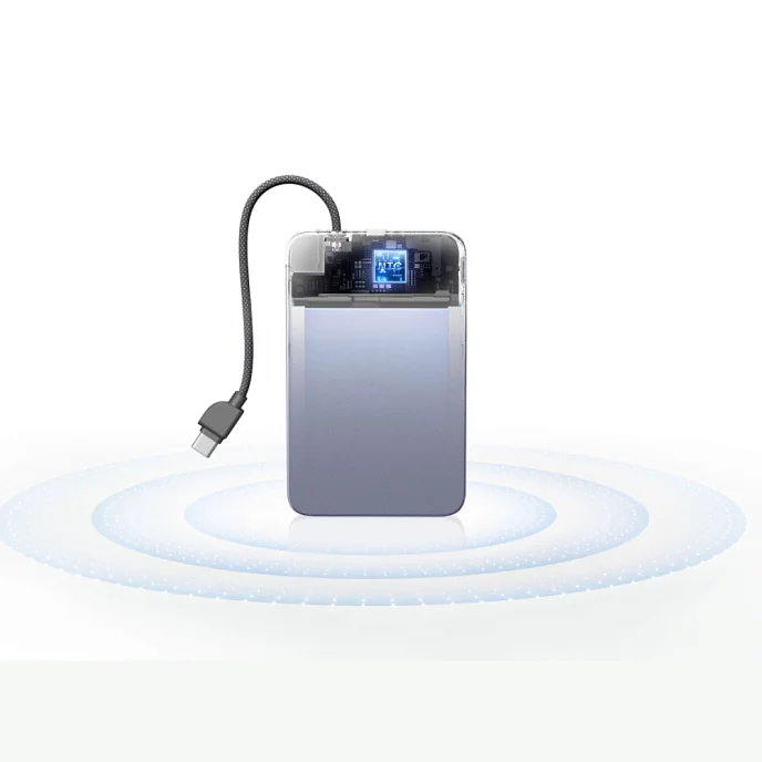 Внешний аккумулятор Ugreen PB570 MagFlow Air Ultra-Slim 10000mAh with USB-C Grey Cosmos - рис.10