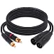Кабель HeadMade Pro 2RCA - 2XLR-m Black 3m - рис.0